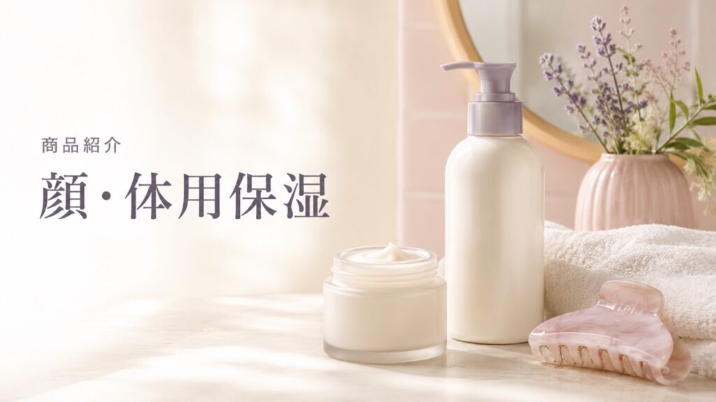 顔用保湿の商品紹介を示す扉画像