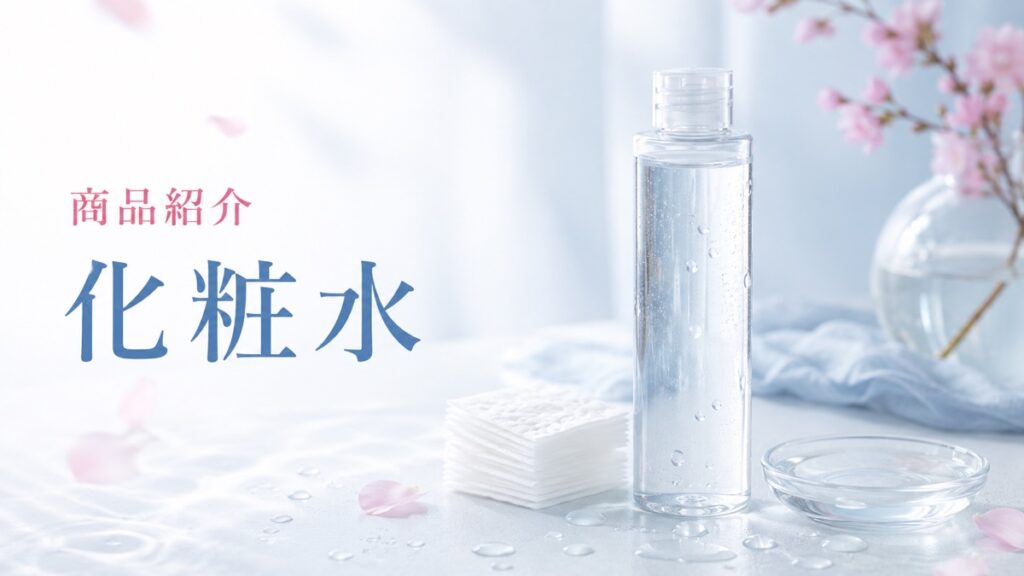 化粧水の商品紹介を示す扉画像