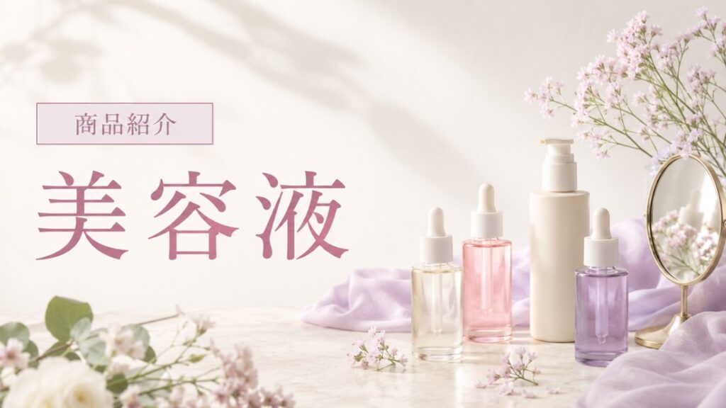 美容液の商品紹介を示す扉画像